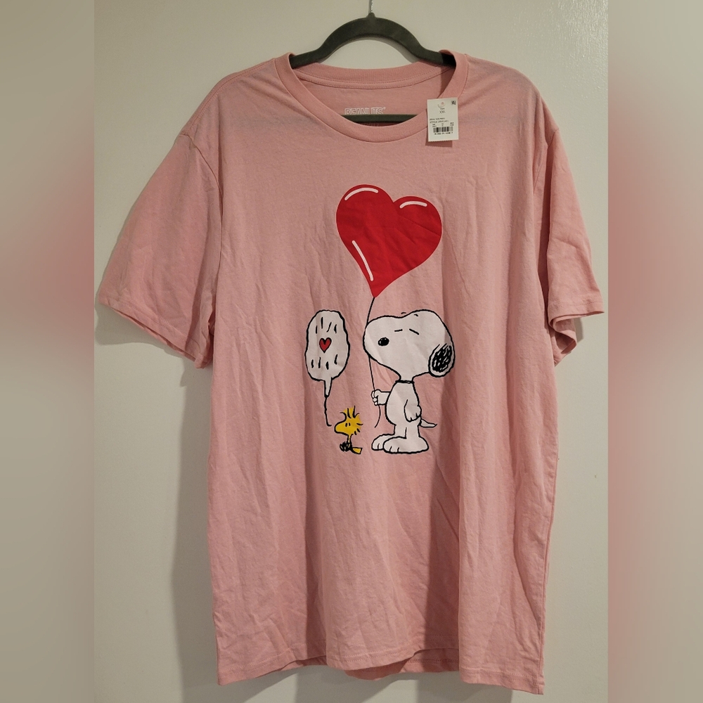 Size XXL Peanuts Snoopy & Woodstock Short Sleeve Tee